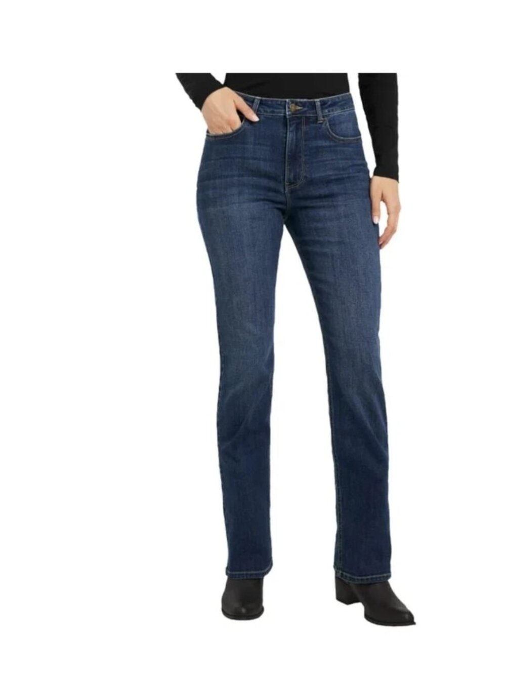 Wrangler Women's Size 16/34 High-Rise Bootcut Jeans Light Blue Stretch Denim,NWT - Picture 5 of 7